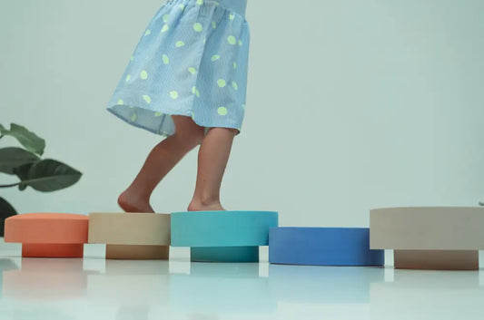 Moes Rainbow Chair and Stepping Stones