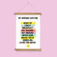 Morning Routine kids wall art poster hanger