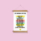 Morning Routine kids wall art poster hanger