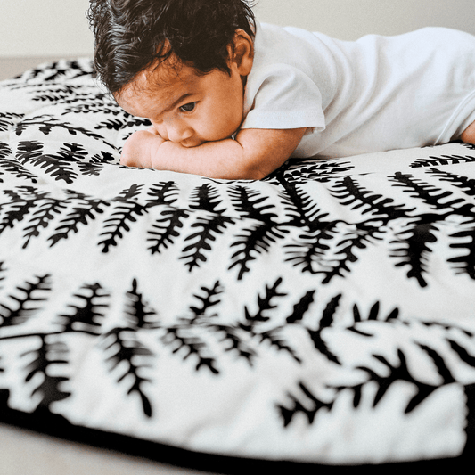 Etta Loves Plant Print Playmat - reversible newborn to 4 months and 5+ months
