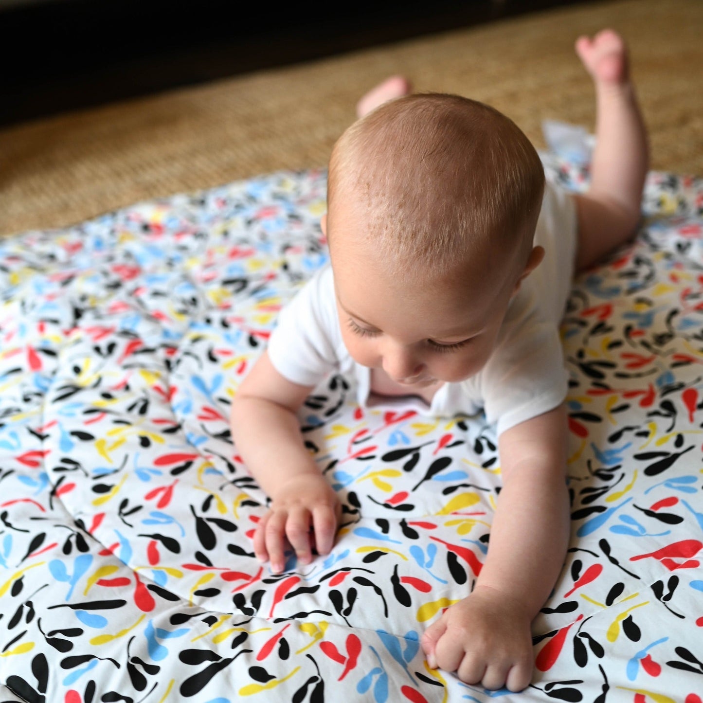 Etta Loves Plant Print Playmat - reversible newborn to 4 months and 5+ months