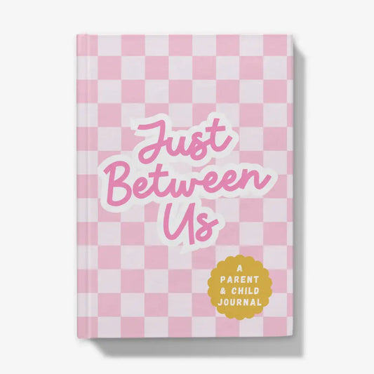 Just Between Us Parent Child Journal Pink checkerboard cover