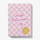 Just Between Us Parent Child Journal Pink checkerboard cover lifestyle