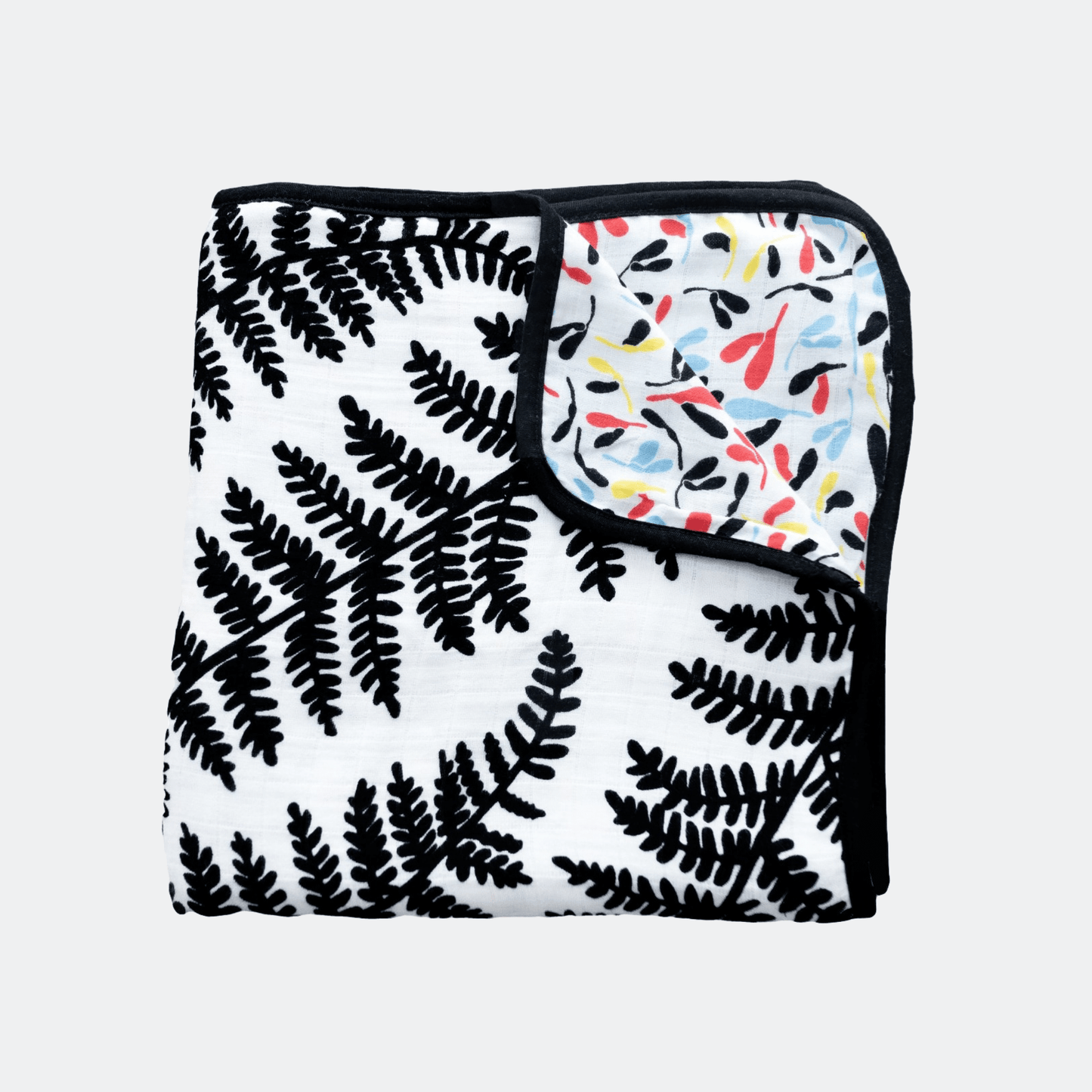 Etta Loves Plant Print Muslin Blanket - reversible newborn to 4 months / 5+ months