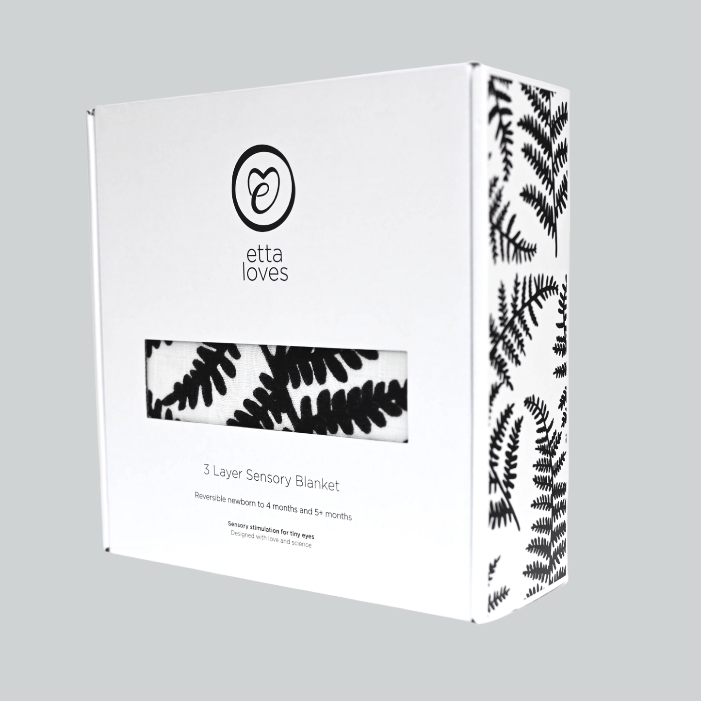 Etta Loves Plant Print Muslin Blanket - reversible newborn to 4 months / 5+ months