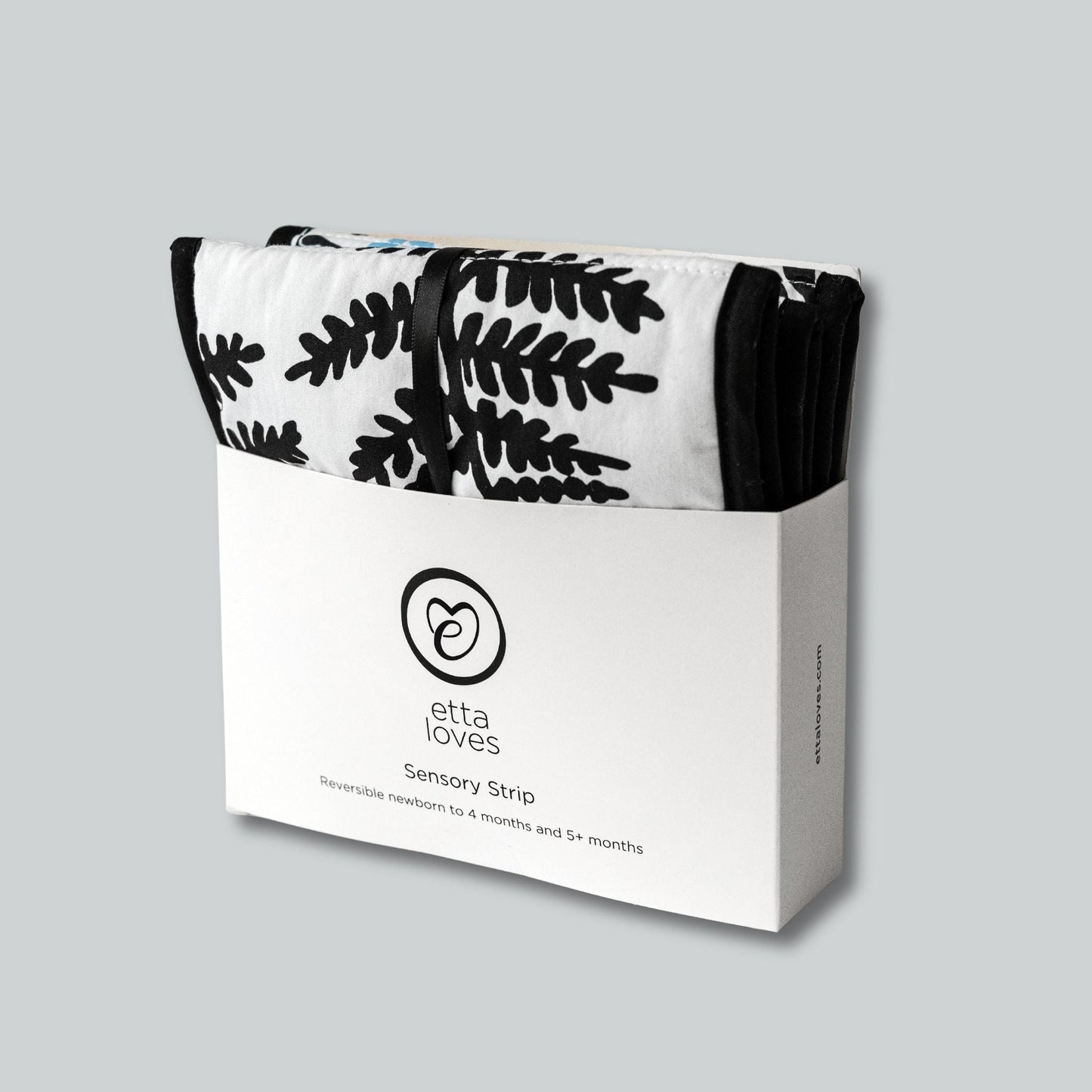 Etta Loves Plant Print Sensory Strip - reversible newborn to 4 months and 5+ months