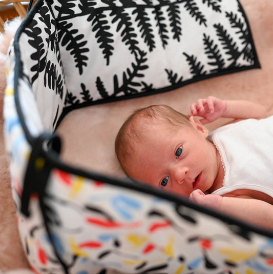 Etta Loves Plant Print Sensory Strip - reversible newborn to 4 months and 5+ months