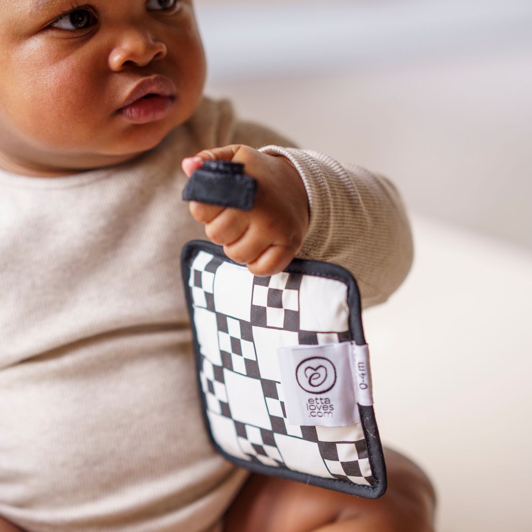 Etta Loves sensory hanging squares for babies' first year