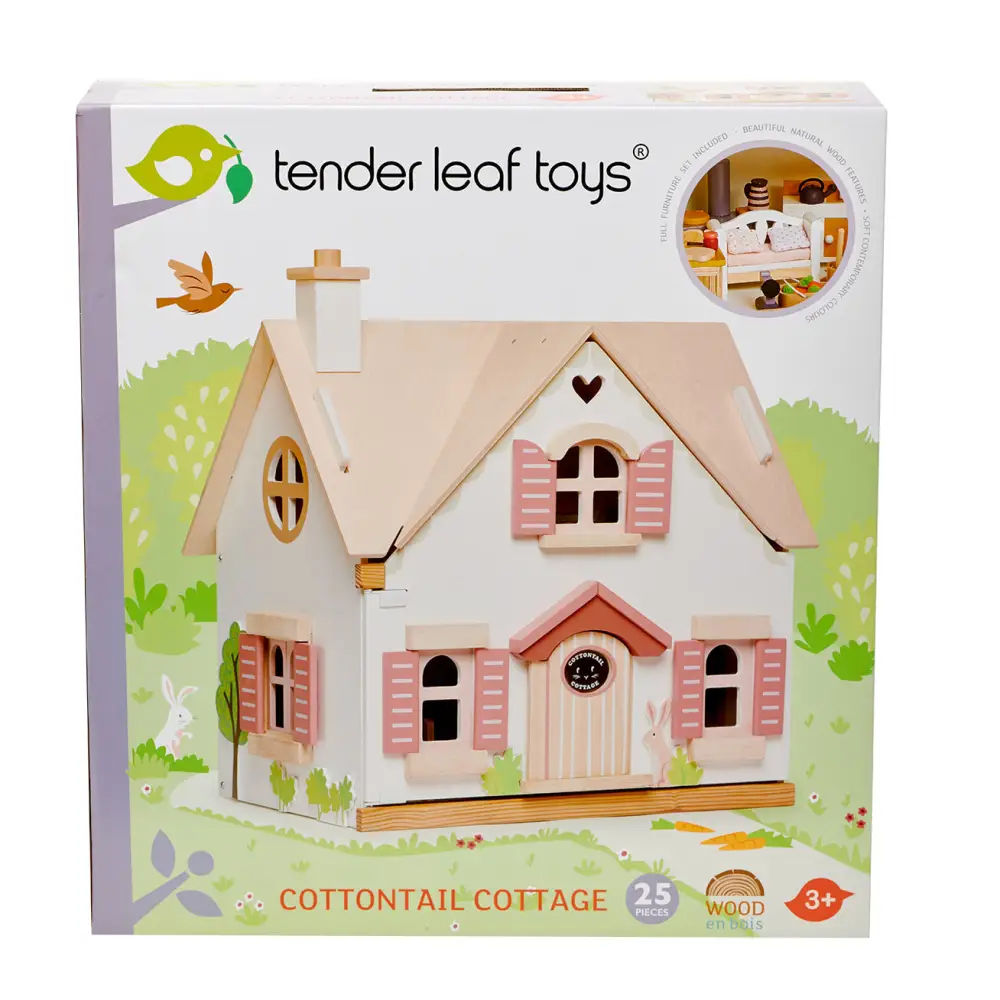 Tenderleaf Toys Cottontail Cottage dolls house packaging box