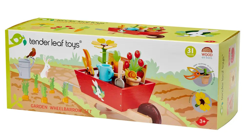 Tenderleaf Toys Garden Wheelbarrow Set