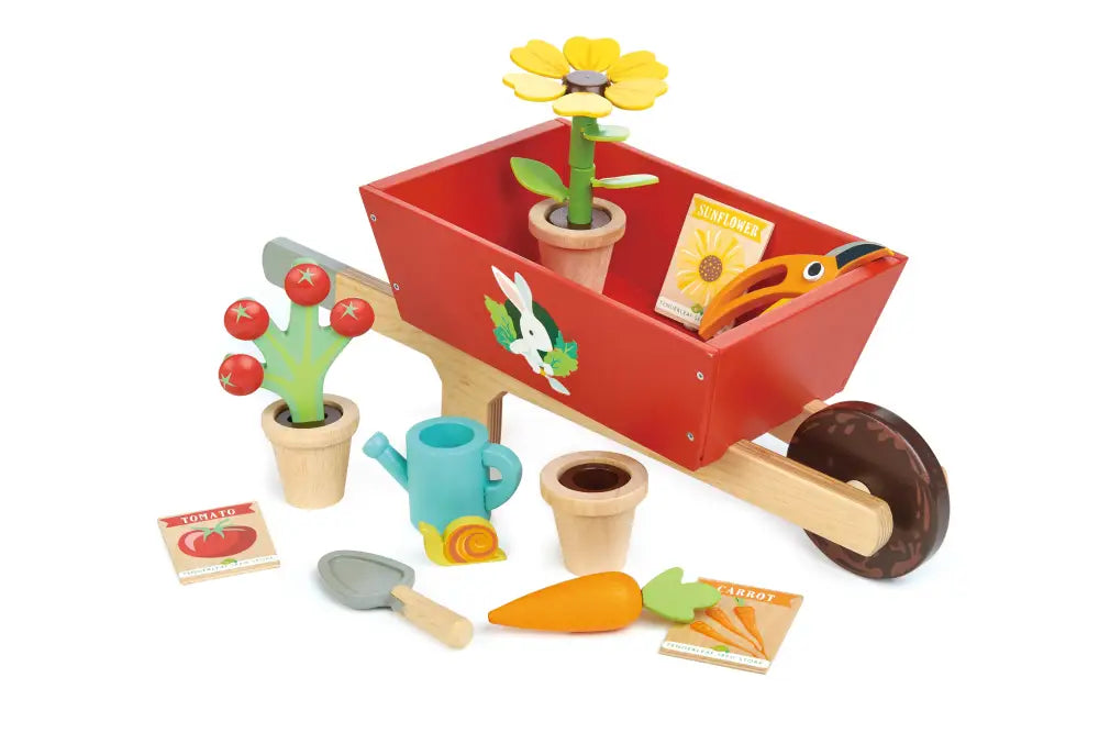 Tenderleaf Toys Garden Wheelbarrow Set