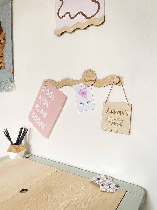 Autumn's Corner The Art Display Bar - Wavy - Ash