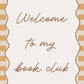 Welcome to my book club - Checkerboard Edition - Wall Art Print