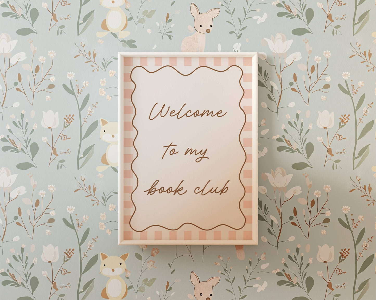 Welcome to my book club - Checkerboard Edition - Wall Art Print